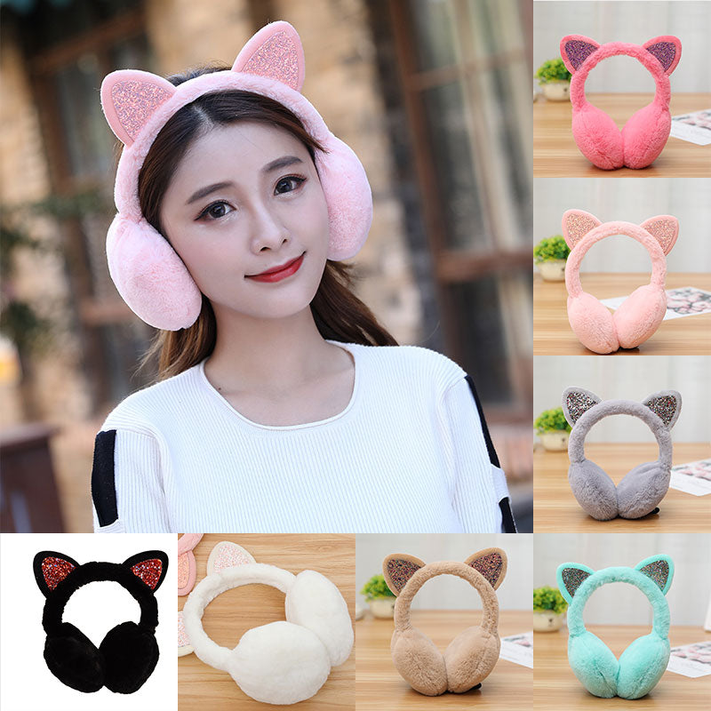 Kawaii Lovely Fur Cat Ears Earmuffs
