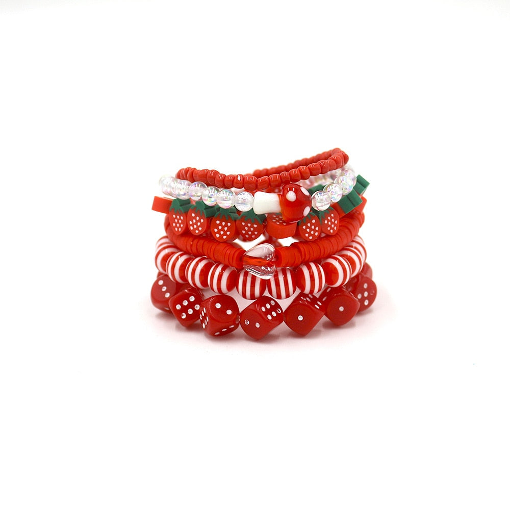 Kidcore Aesthetic Emo Pastel Goth 6 Bracelets
