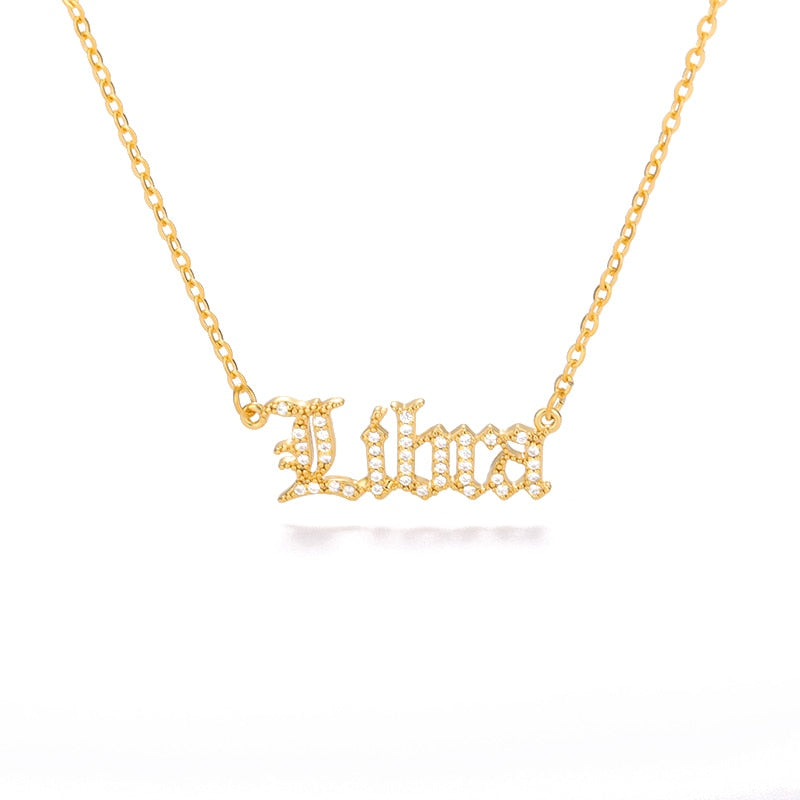 Y2K Gothic Zodiac Necklace