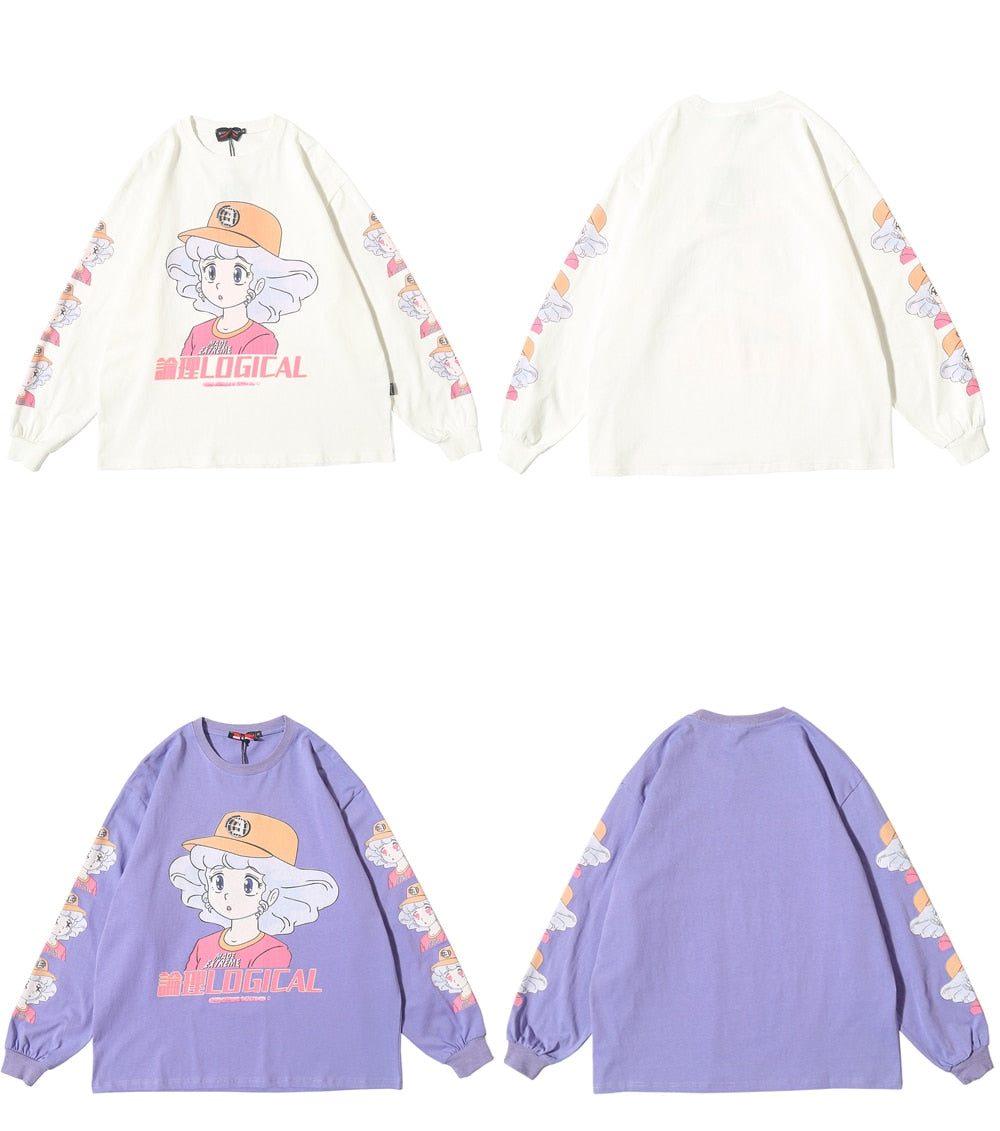 Anime Creamy Long Sleeves T-Shirt
