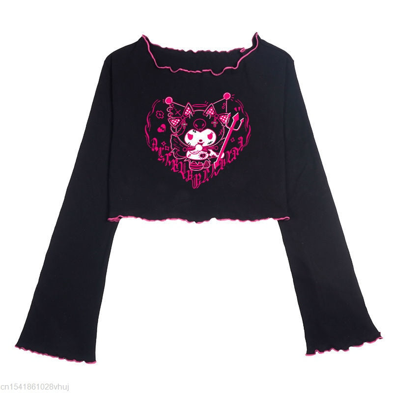 Kuromi Crop Top Sanriocore