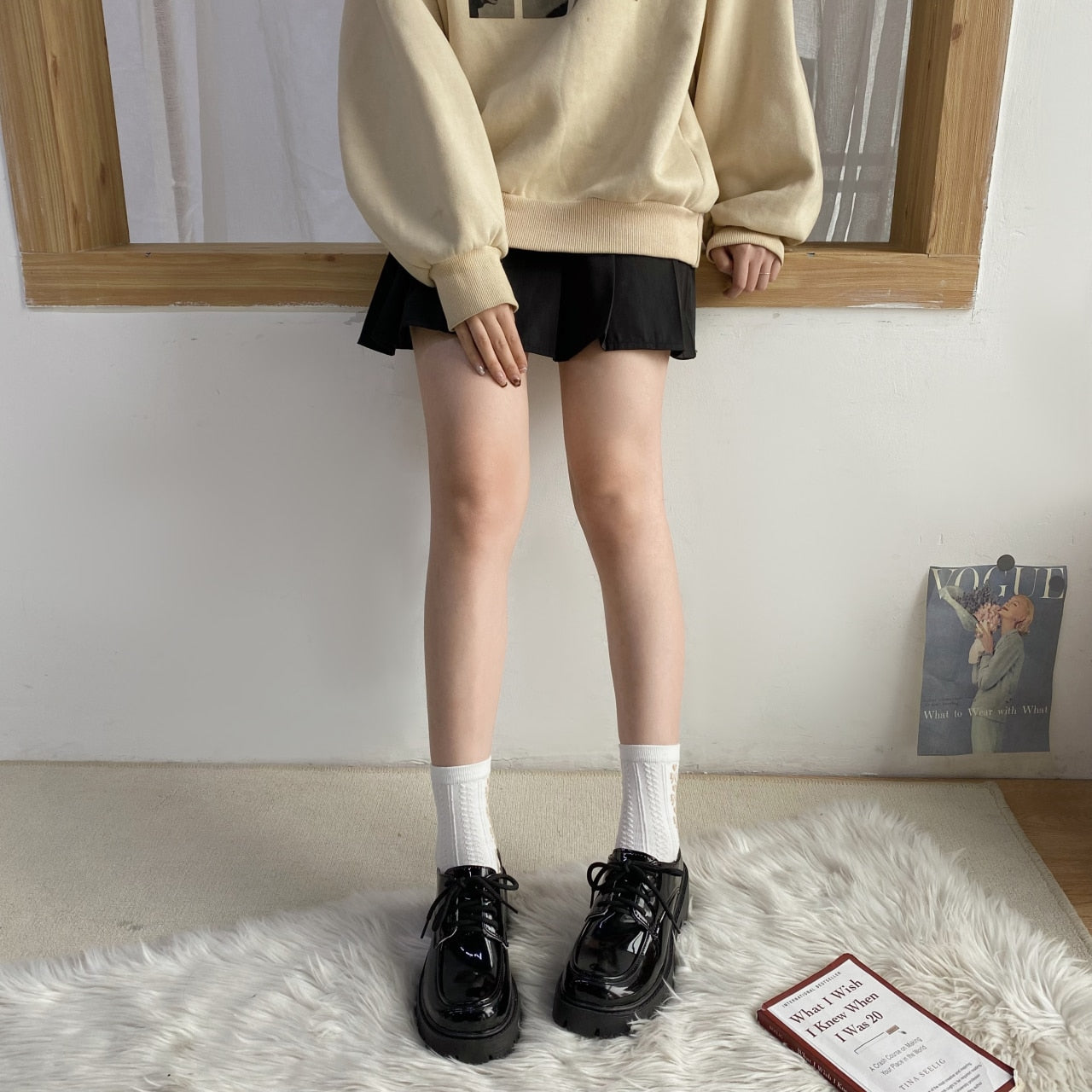 Dark Academia British School Uniform Shoes