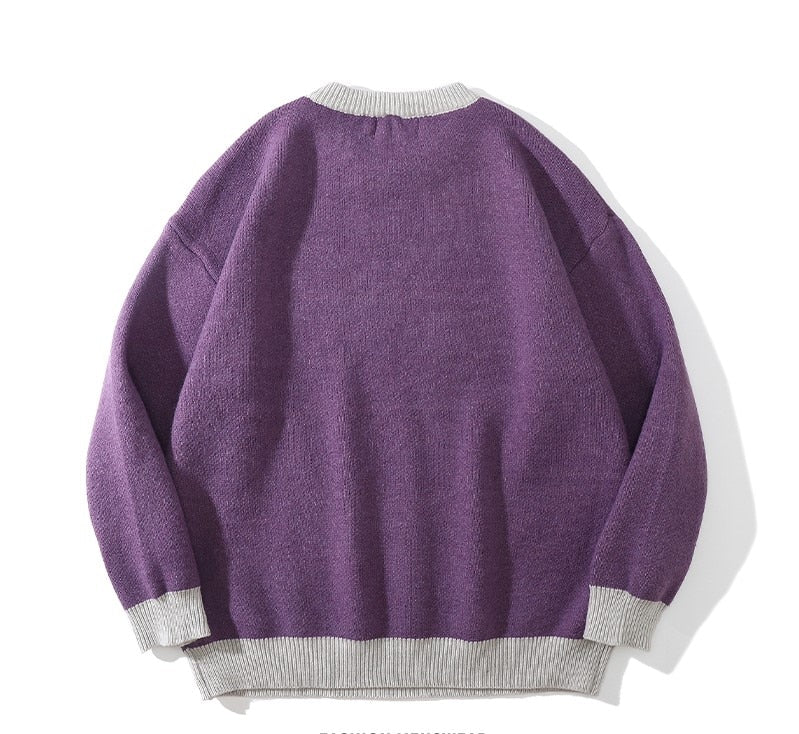 Anime Girl Knitted Sweater Harajuku