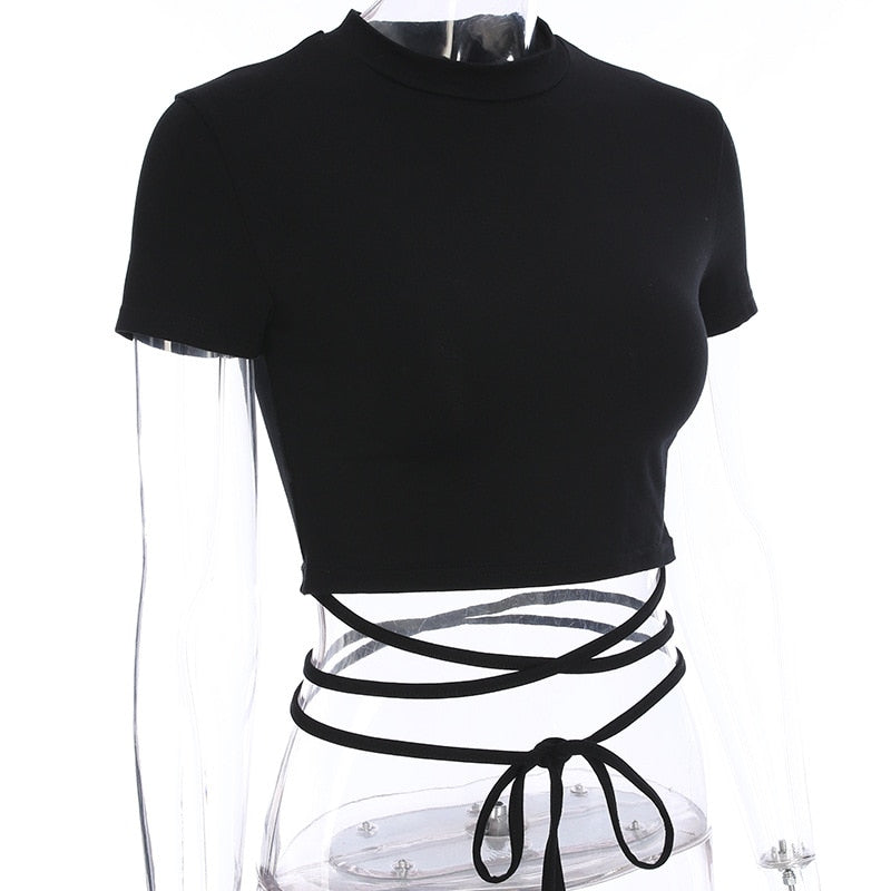 Crop Top T-Shirt Black