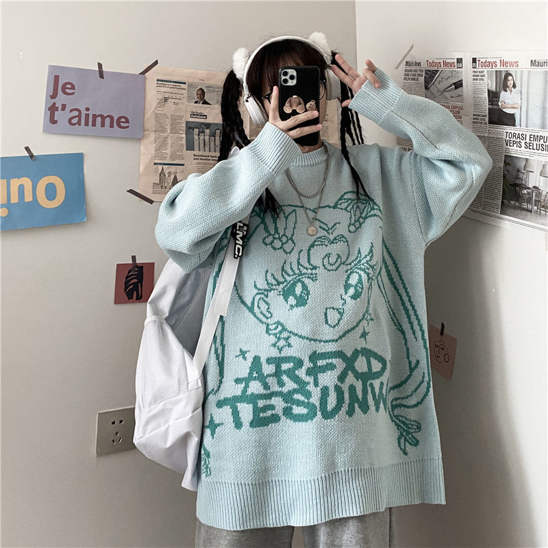 Sailor Moon Anime Pastel Goth Sweater