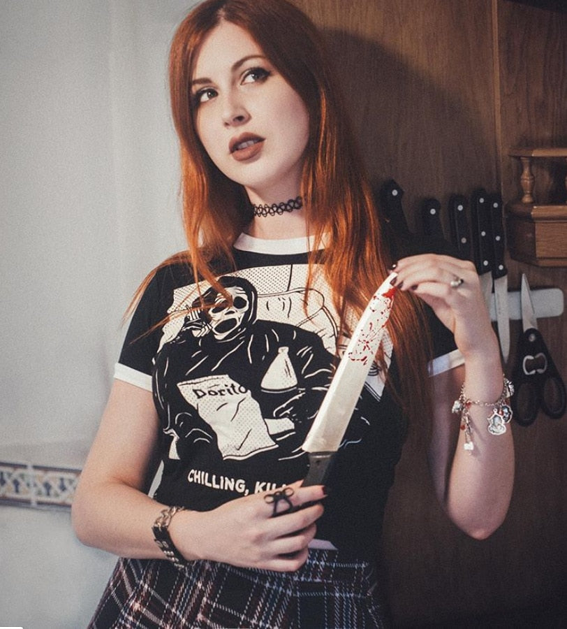 Chilling Killing Scream Crop Top