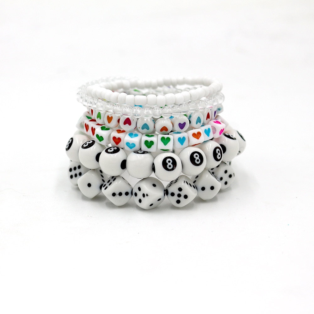 Kidcore Aesthetic Emo Pastel Goth 6 Bracelets