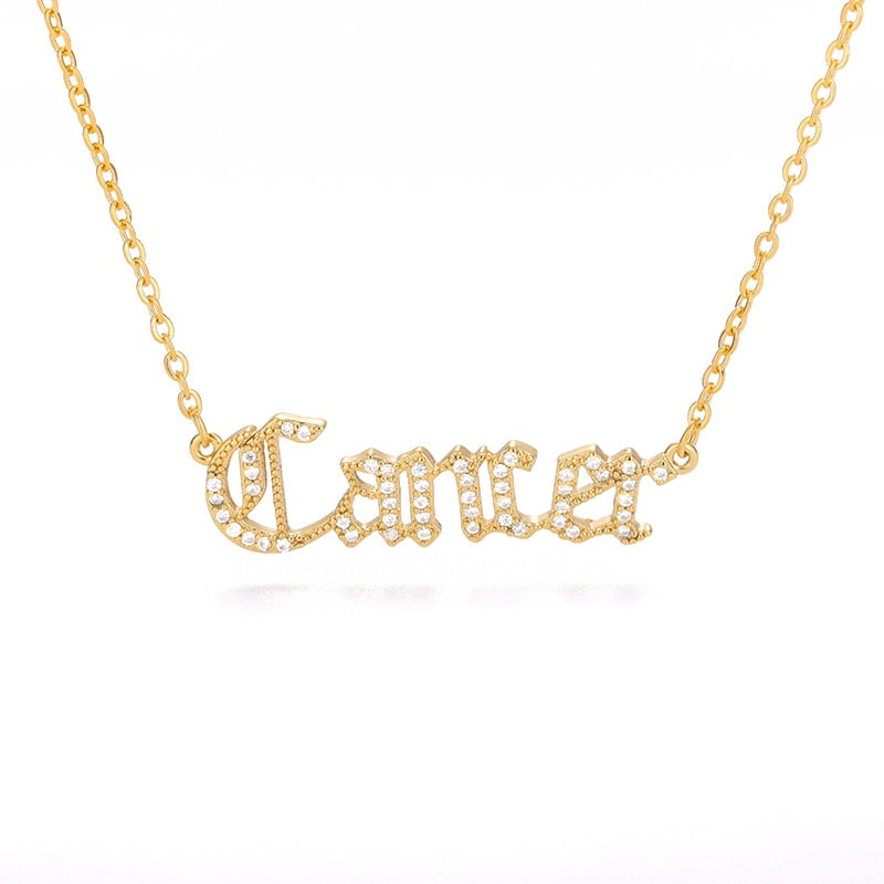 Y2K Gothic Zodiac Necklace