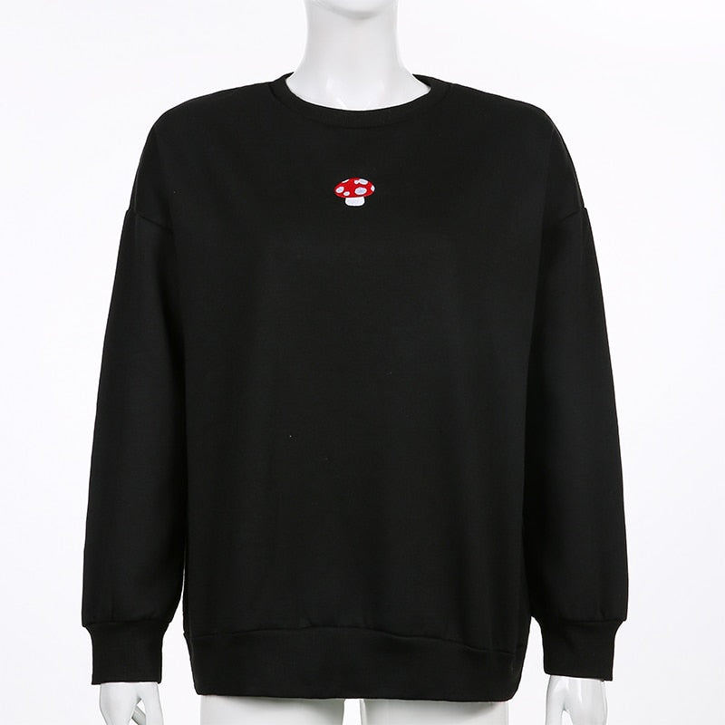 Mushroom Emboidery Sweatshirt