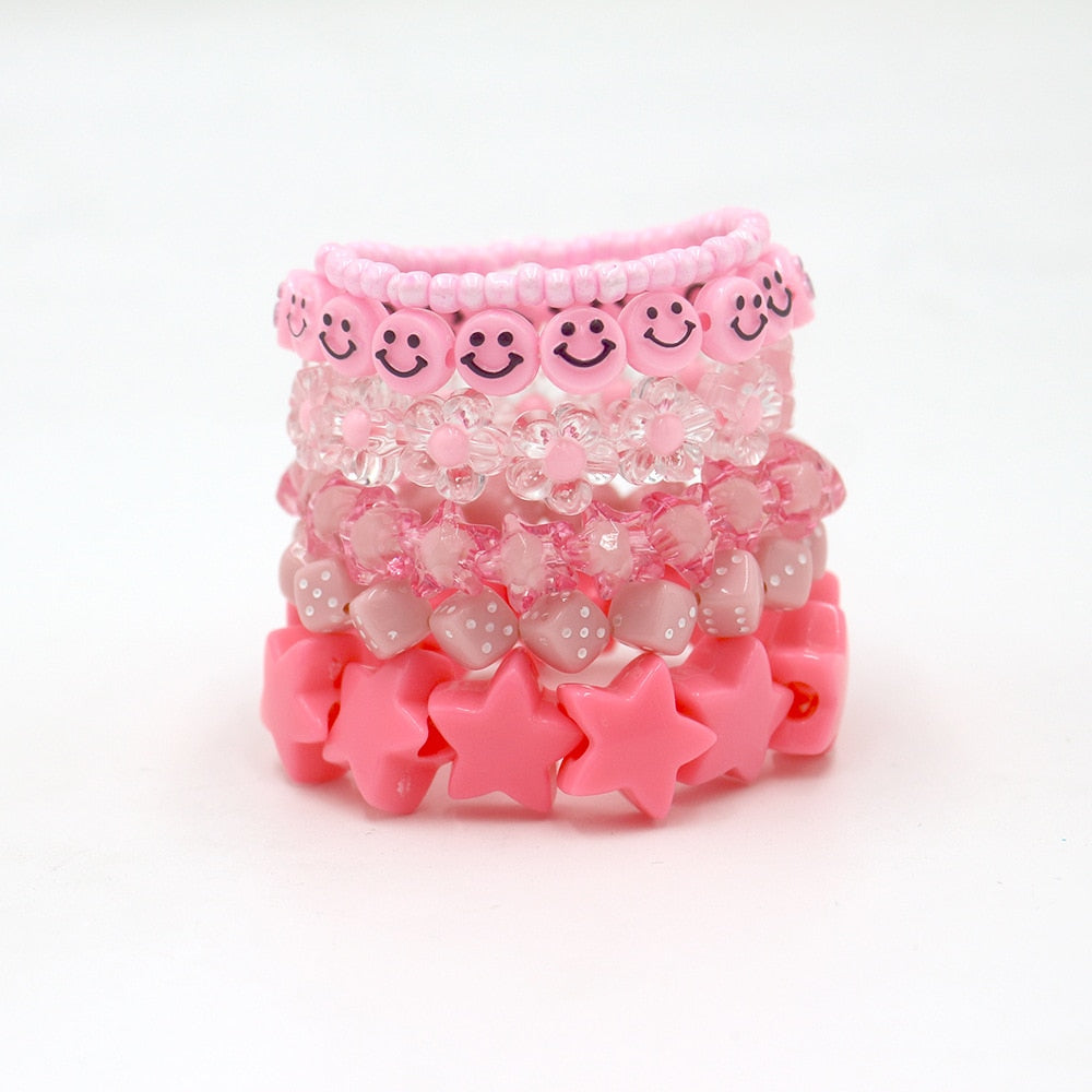 Kidcore Aesthetic Emo Pastel Goth 6 Bracelets