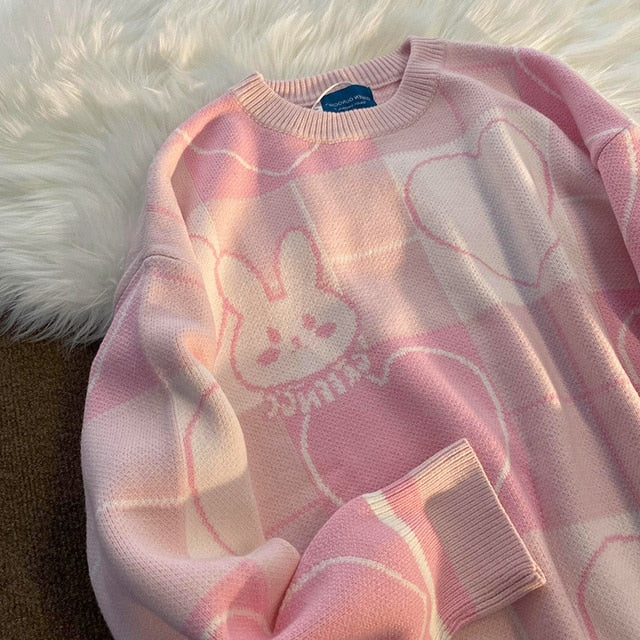 Pink 2025 bunny sweater