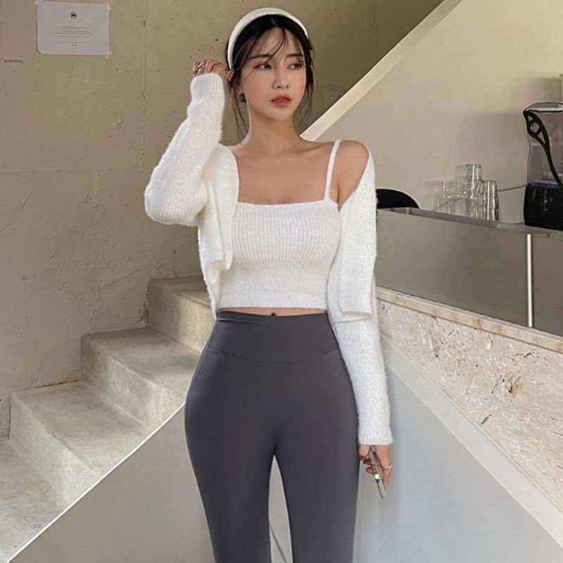 Soft Girl Cardigan Camisole Sweater Set