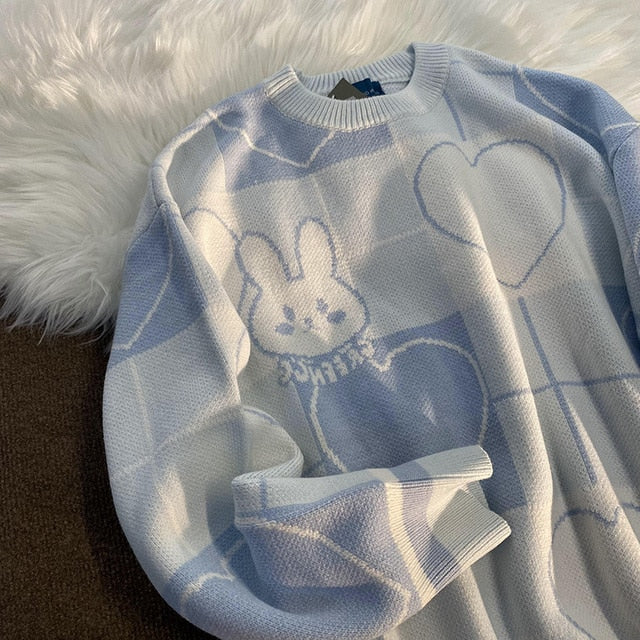 Aesthetic Clothes Kawaii Outfit Ideas Cute Blue Bunny Rabbit Sweater Aesthetics Boutique Aesthetic Clothes Kawaii Outfit Ideas Cute Blue Bunny Rabbit Sweater Aesthetics Boutique