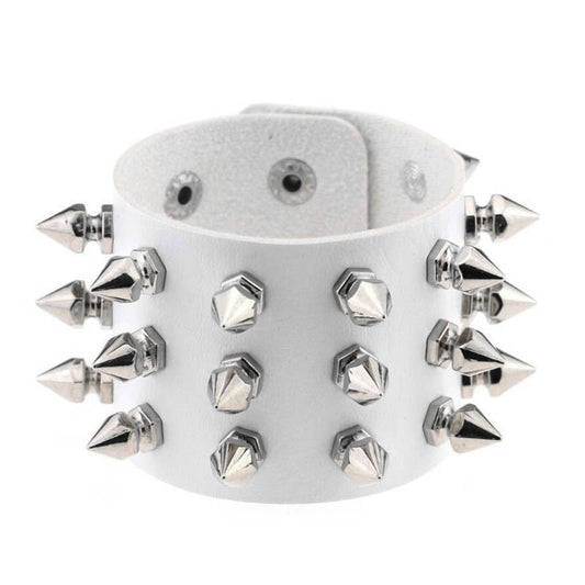 Egirl Pastel Goth Spikes Bracelet White