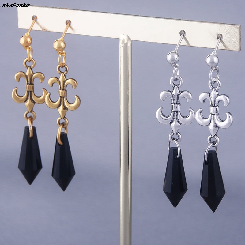 Sailor Moon Black Lady Black Crystal Earrings
