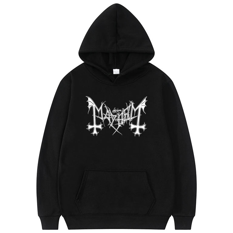 Dark Goth Mayhem Black Hoodie