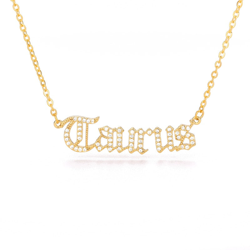 Y2K Gothic Zodiac Necklace