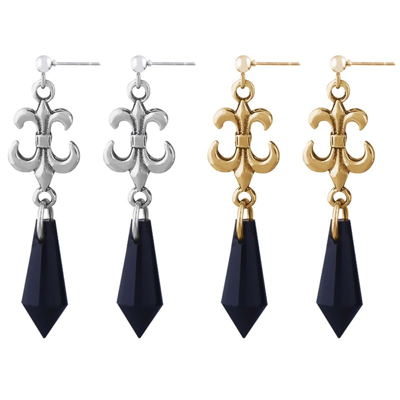 Sailor Moon Black Lady Black Crystal Earrings
