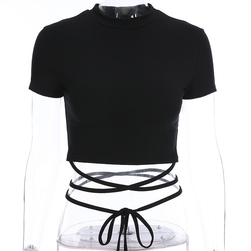 Crop Top T-Shirt Black