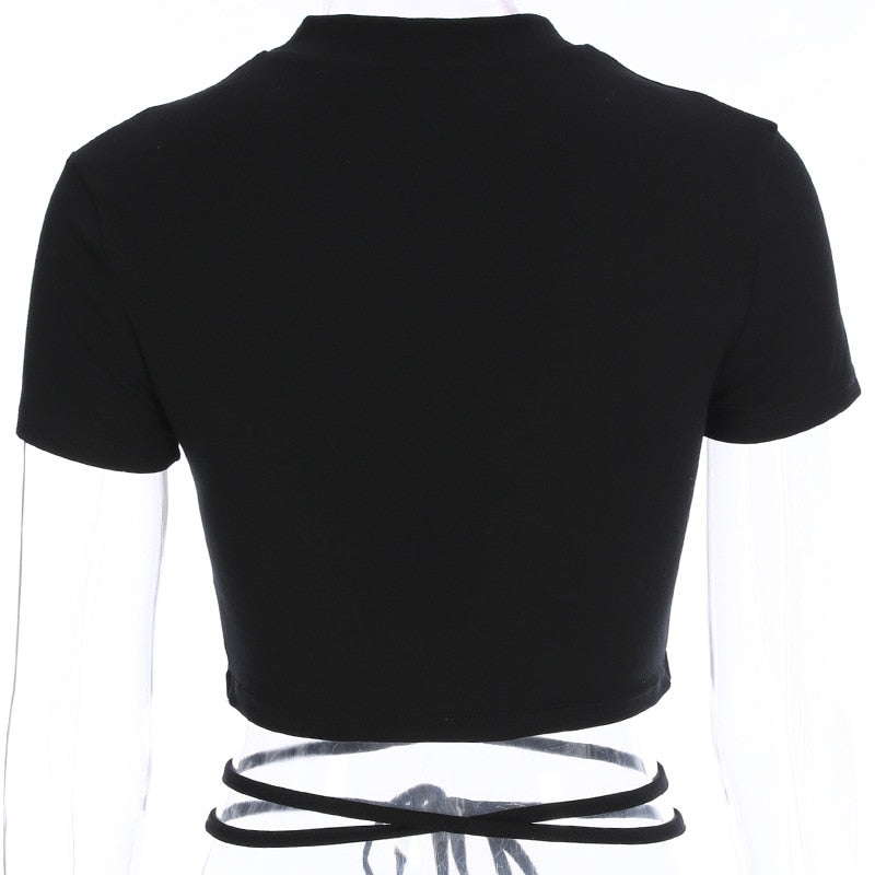 Crop Top T-Shirt Black