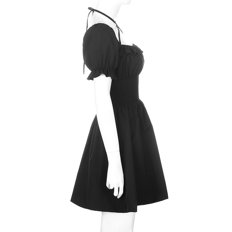 Simple Lovely Gothic Mini Dress