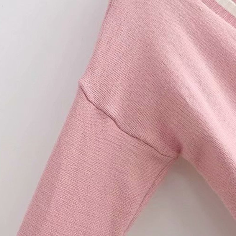 Kawaii Bunny Embroidery Knit Cardigan