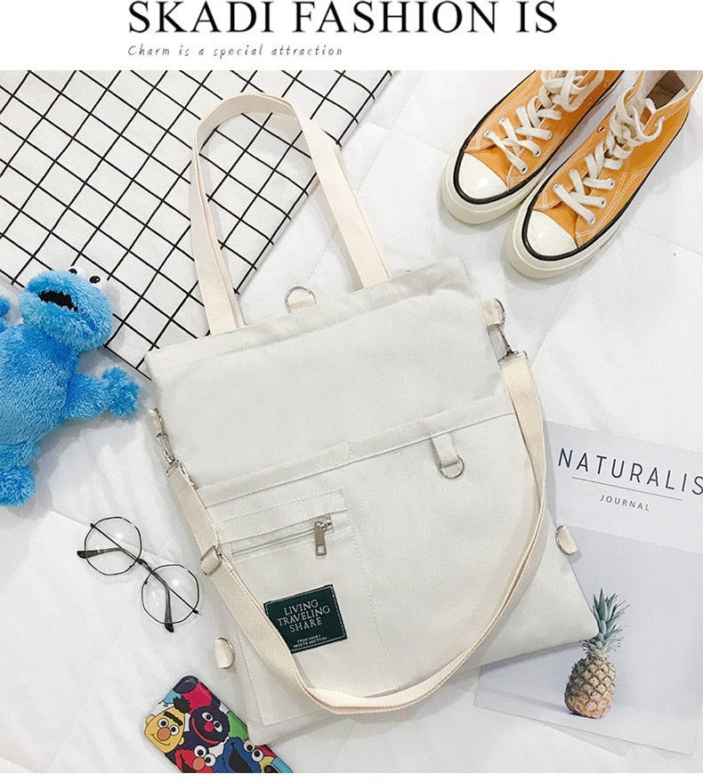 Kawaii Aesthetic Messenger Tote Bag