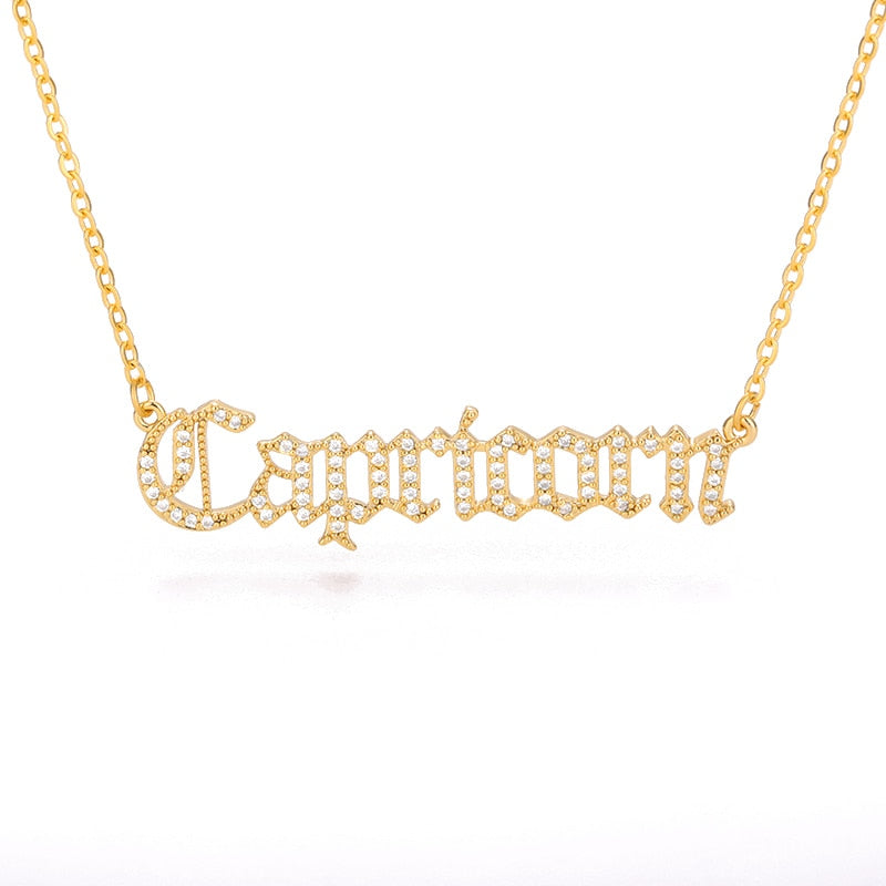 Y2K Gothic Zodiac Necklace