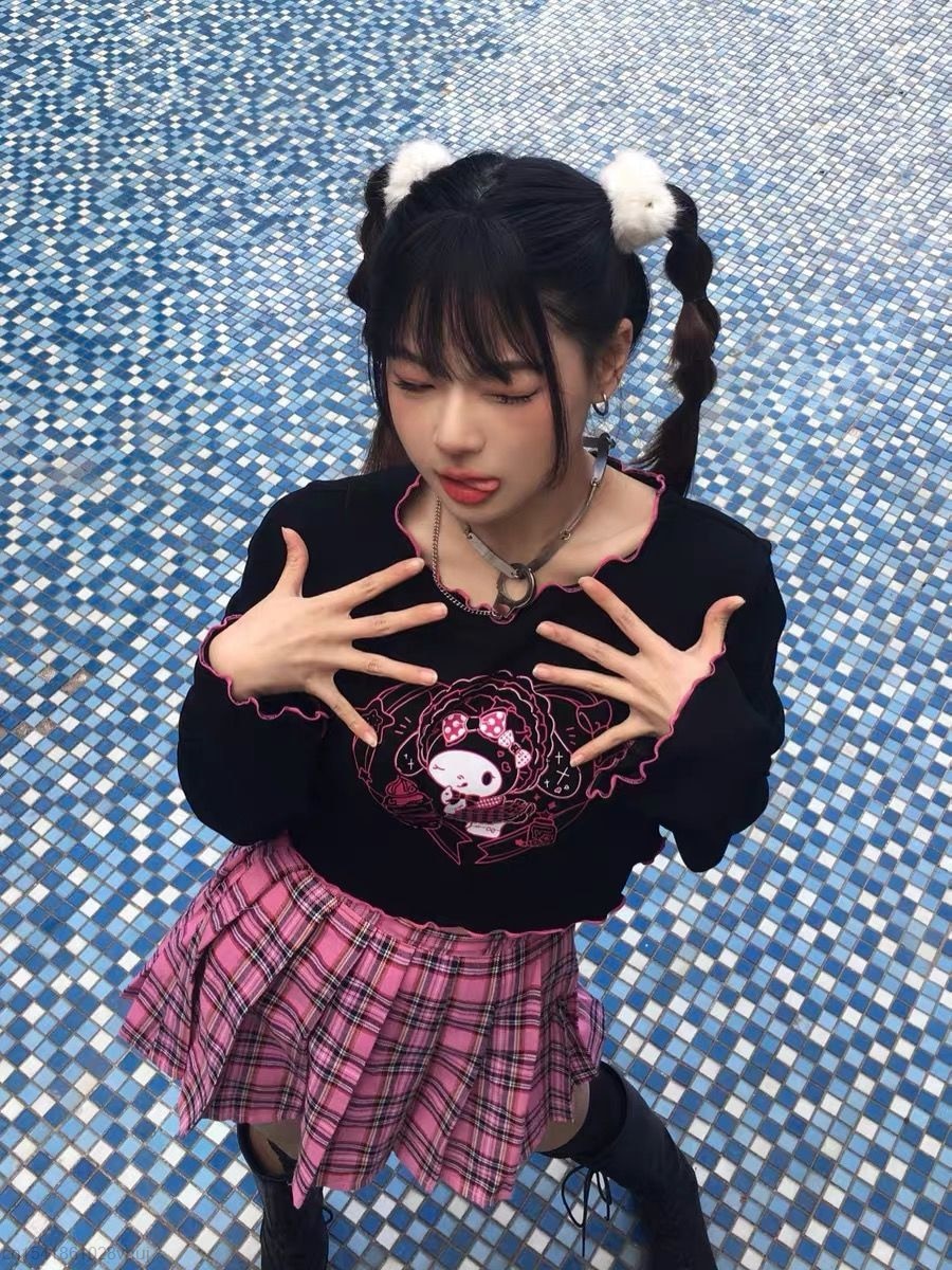 Kuromi Crop Top Sanriocore