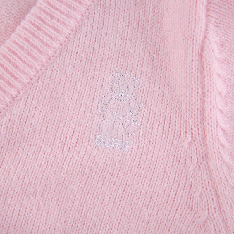 Coquette Aesthetic Pink Crop Cardigan