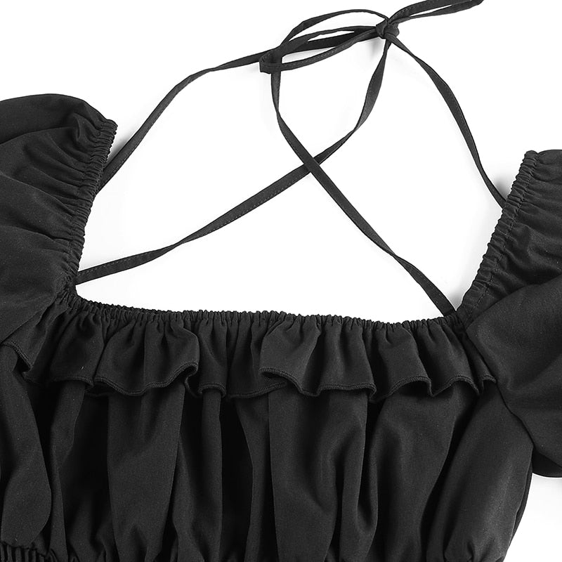 Simple Lovely Gothic Mini Dress