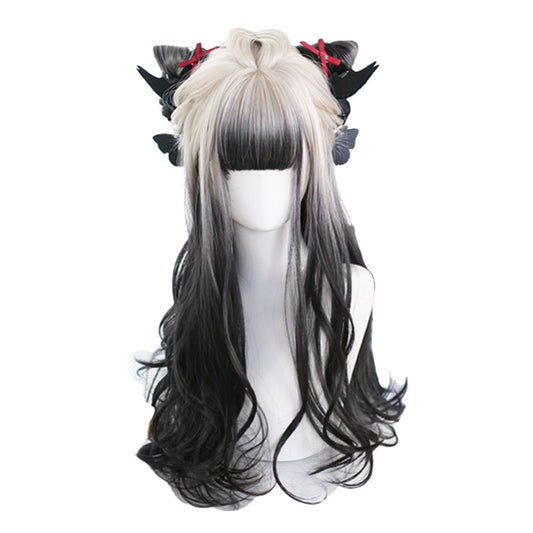 Ombre Cosplay Wig Long Wavy with Bangs