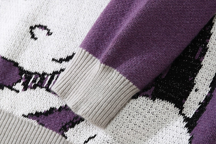 Anime Girl Knitted Sweater Harajuku