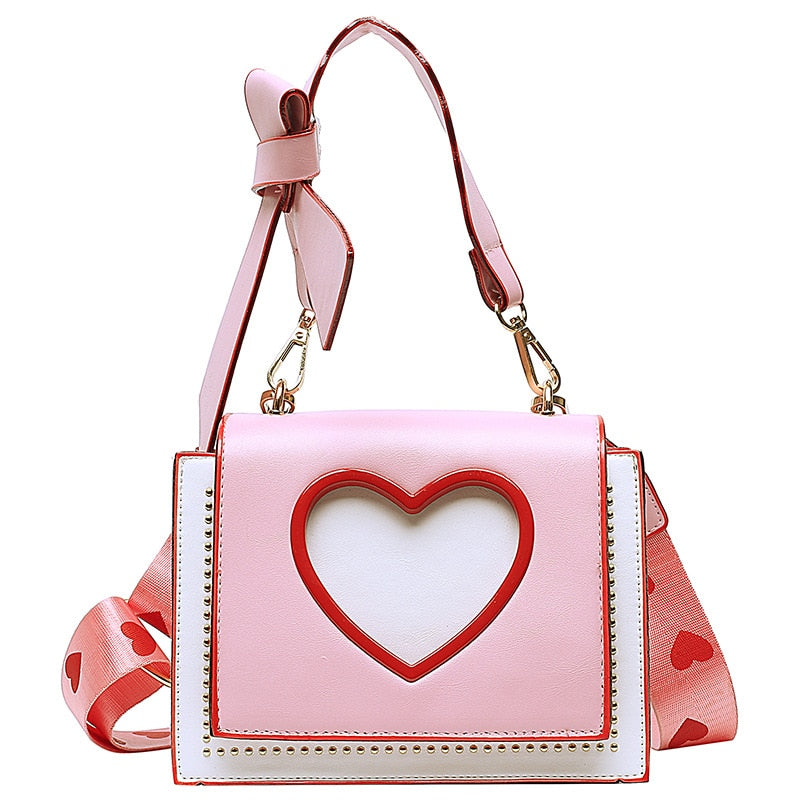 Y2K Heart Hollow Out Crossbody Bag