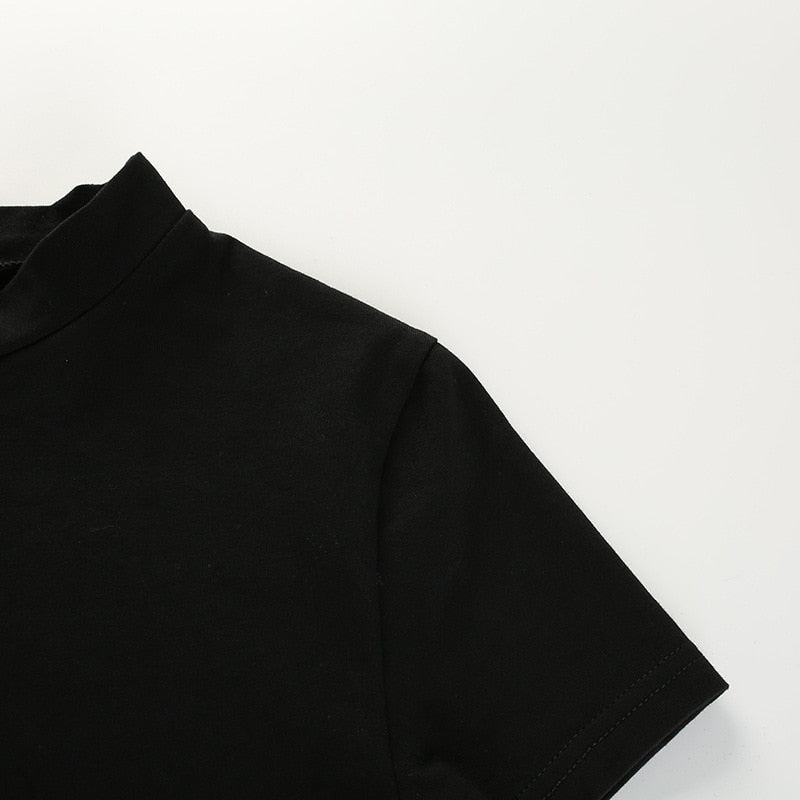 Crop Top T-Shirt Black