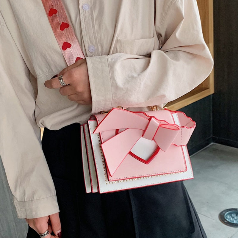 Y2K Heart Hollow Out Crossbody Bag