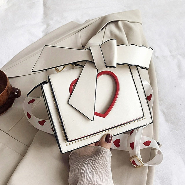 Y2K Heart Hollow Out Crossbody Bag