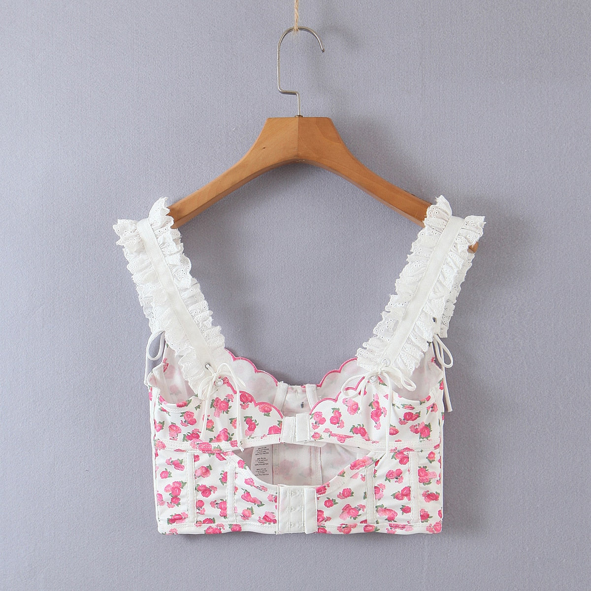 Coquette Soft Girl Floral Bustier Top