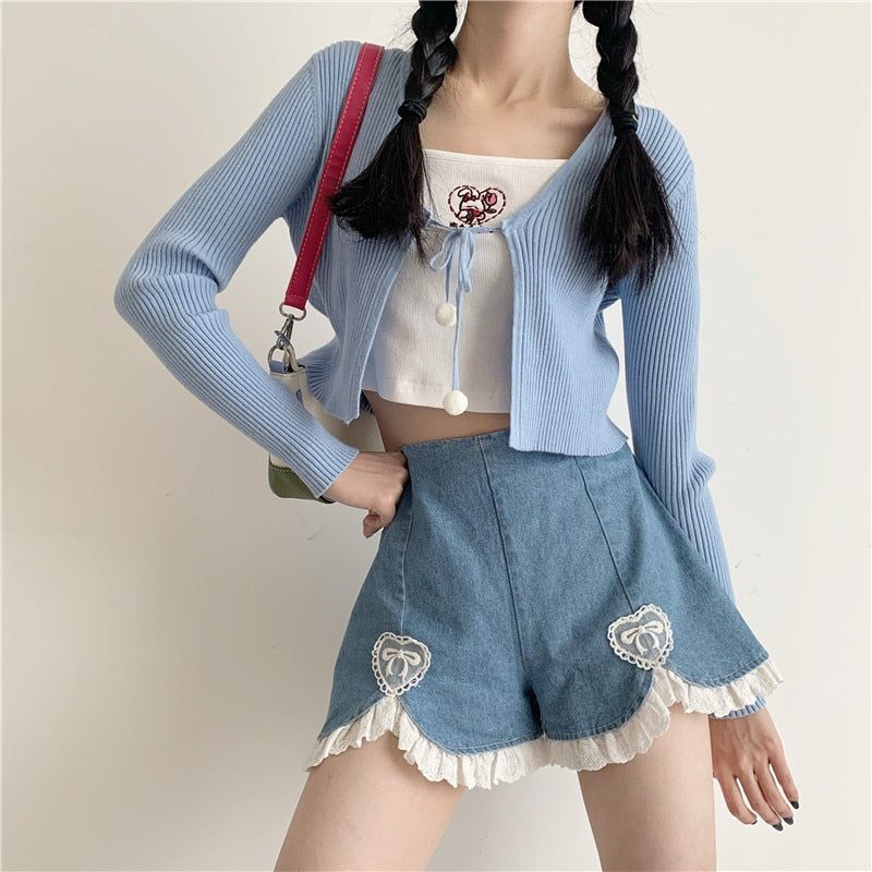 Dollette Romantic Denim Shorts