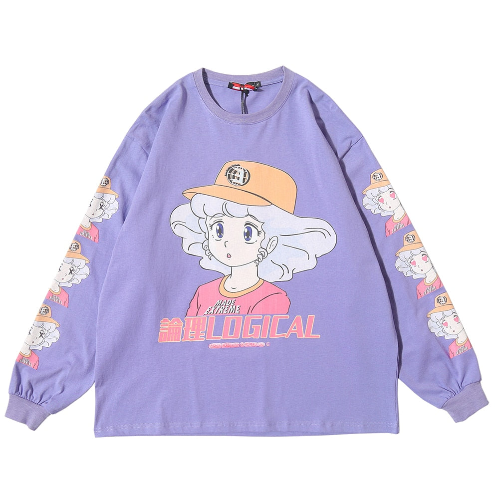 Anime Creamy Long Sleeves T-Shirt