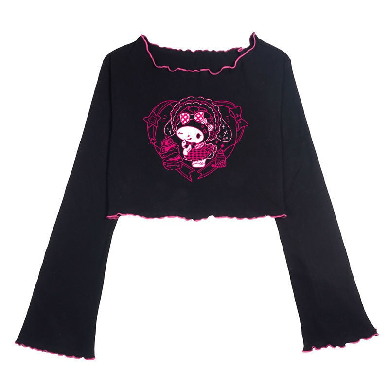 Kuromi Crop Top Sanriocore