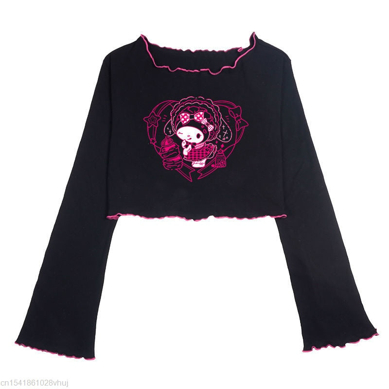 Kuromi Crop Top Sanriocore