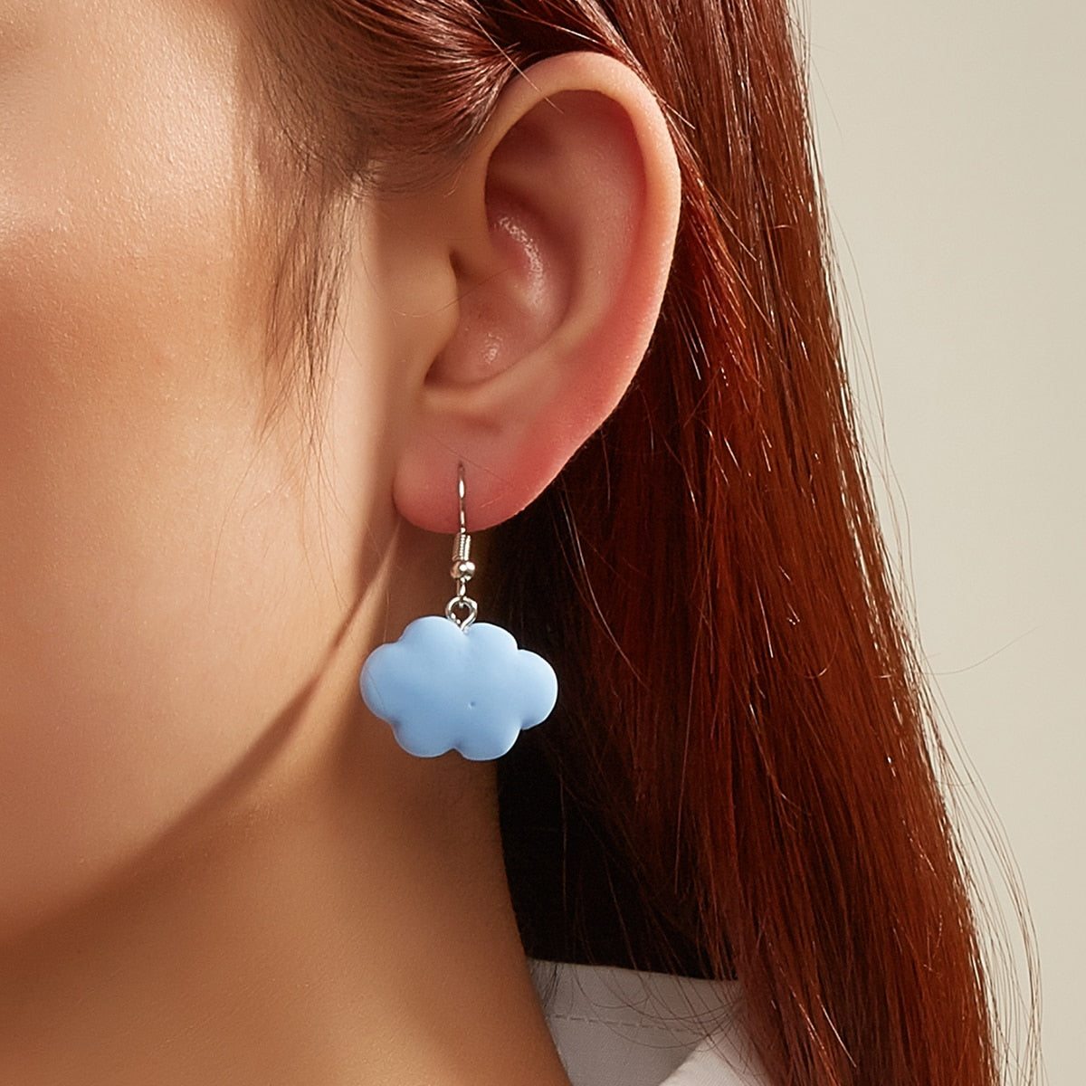 Kawaii Soft Girl Cute Cloud Earrings