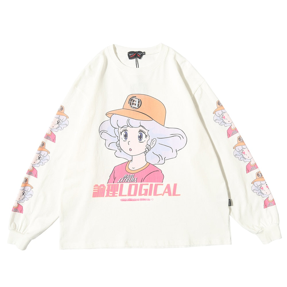 Anime Creamy Long Sleeves T-Shirt