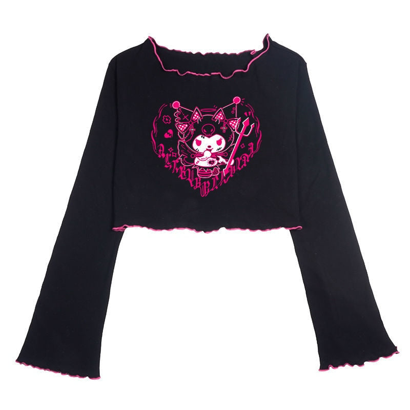 Kuromi Crop Top Sanriocore