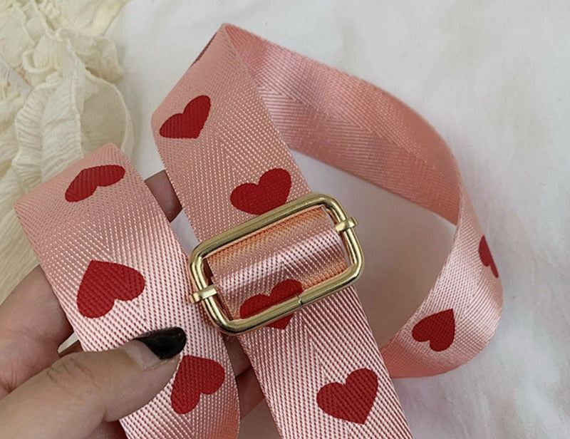 Y2K Heart Hollow Out Crossbody Bag