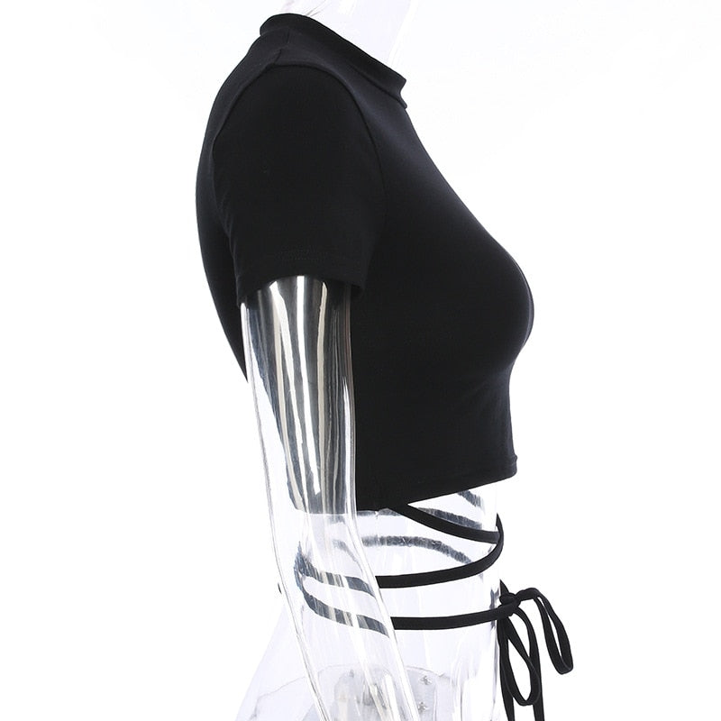 Crop Top T-Shirt Black