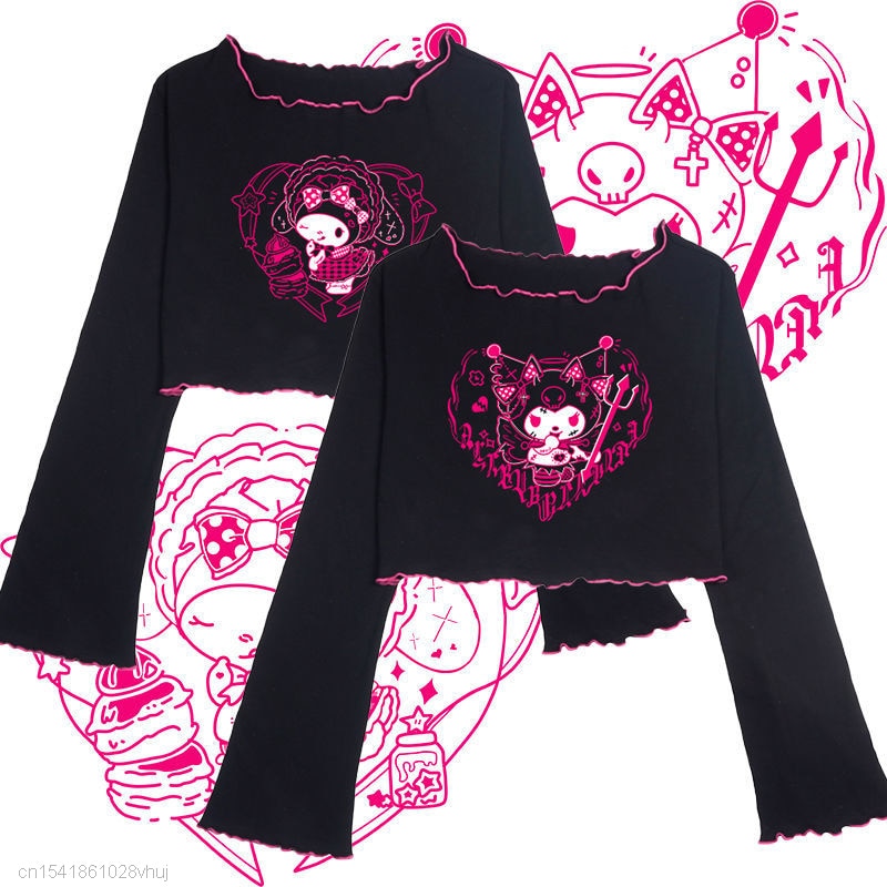 Kuromi Crop Top Sanriocore