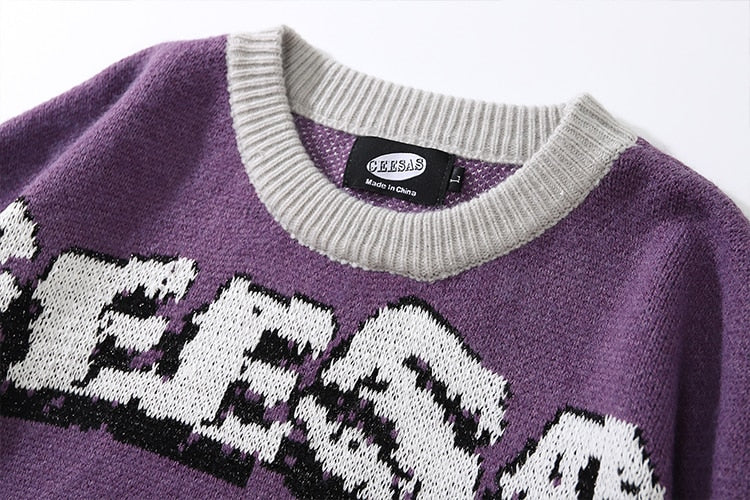 Anime Girl Knitted Sweater Harajuku