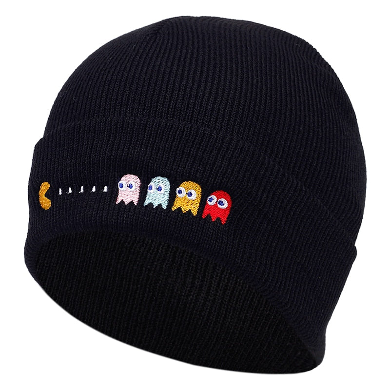 Gamer Girl Beanie Pacman Ghosts